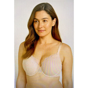 Cacique Lane Bryant 46 C Balconette lightly lined demi bra size 46C Nude